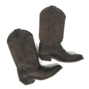 Vintage Code West Cowboy Brown Leather Boots
